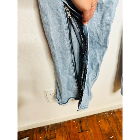 HUDSON Women's Blue Cotton Blend James High-Rise Wide Leg Jeans Size 28 - Picture 10 of 16